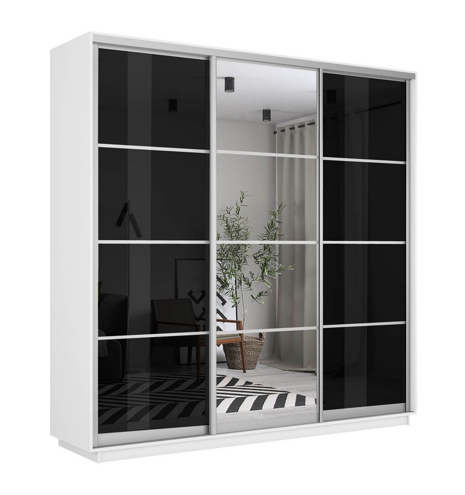 Шкаф-купе Мебельная фабрика «Е1» 3-х дверный со стеклом