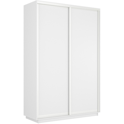 2-дверный шкаф Оптим Двери ДСП Белый снег,Белый профиль