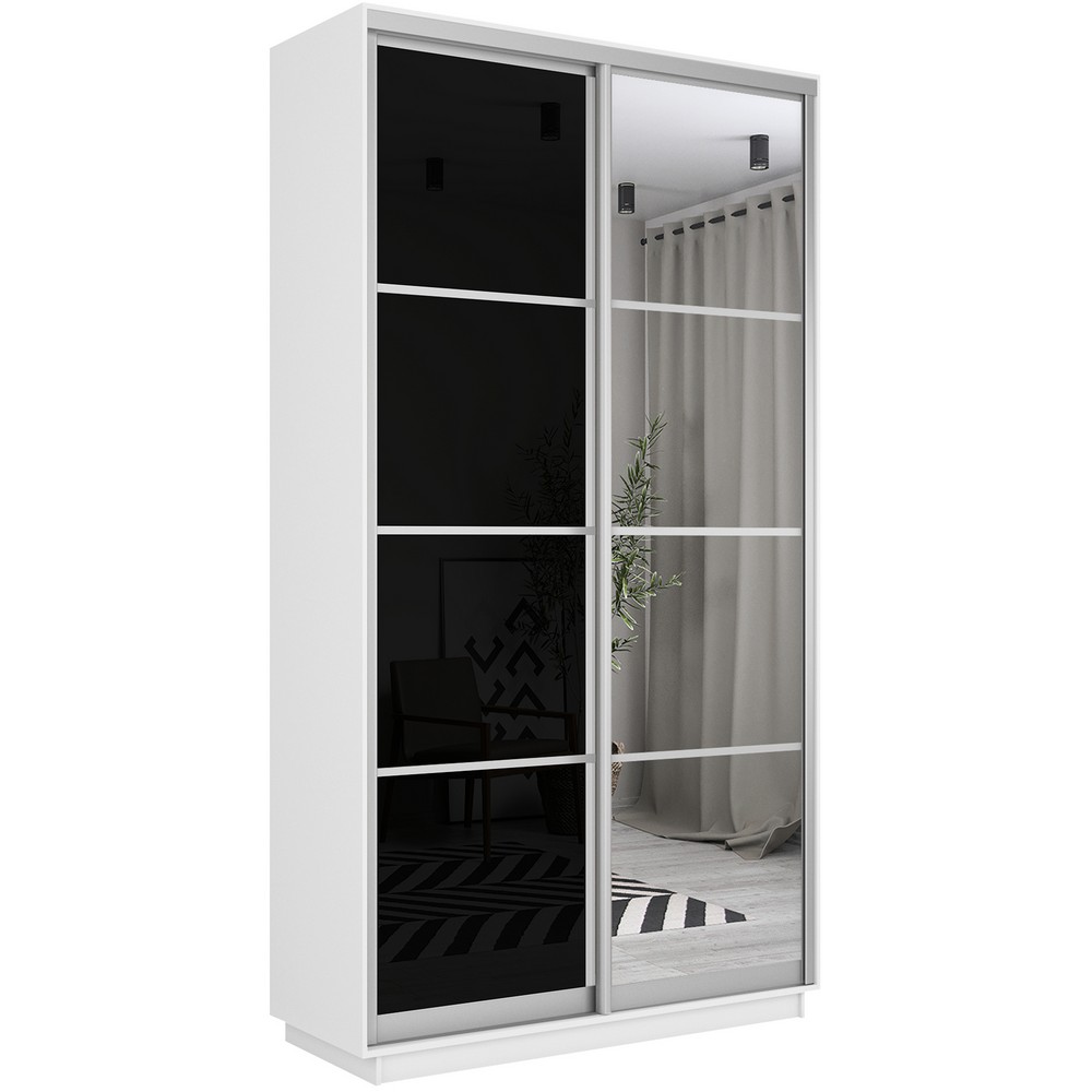 Шкаф-купе Мебельная фабрика «Е1» 2-х дверный со стеклом